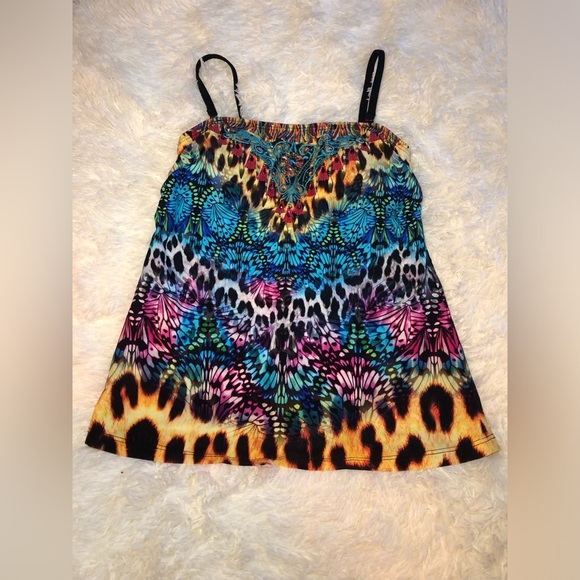 Colorful Butterfly print tankini - Picture 1 of 15